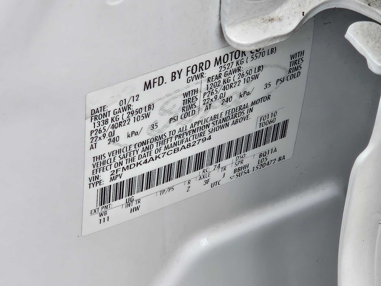 2012 Ford Edge Sport