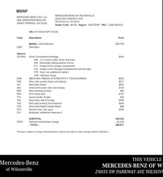 2023 Mercedes-Benz Sprinter 2500 High Roof I4 Gas 170" RWD