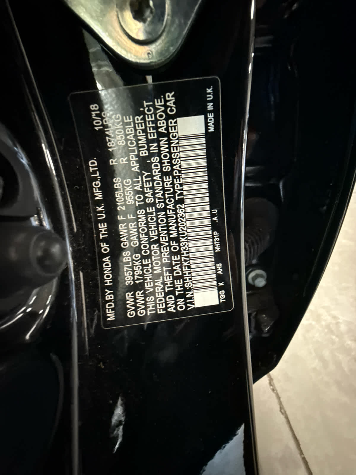 2019 Honda Civic Hatchback LX