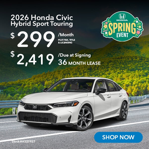 2026 Honda Civic Hybrid Sport Touring Lease for $299 per mon