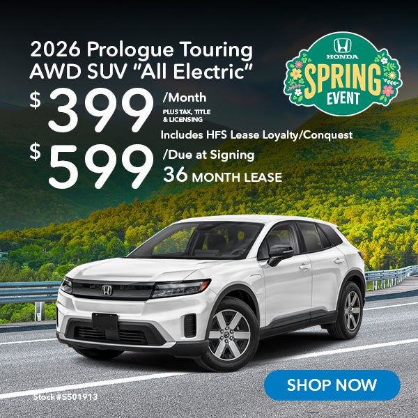 2026 Honda Prologue Touring Lease from $399 per month for 36