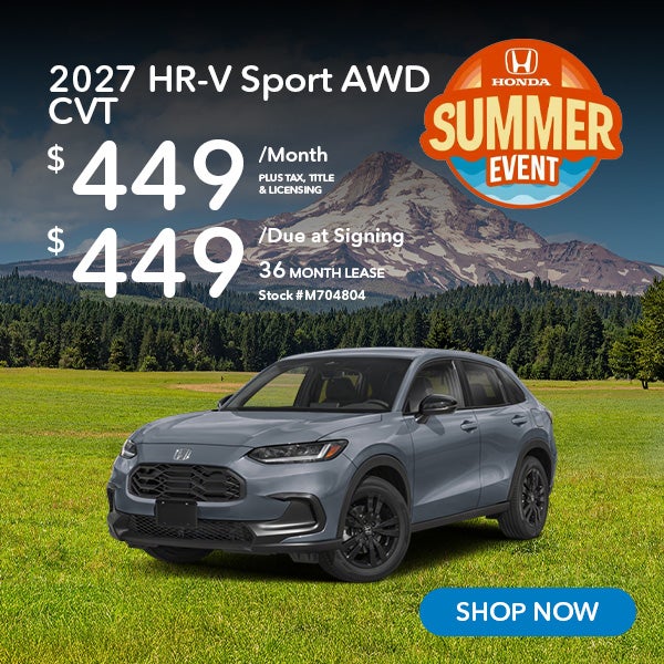 2027 Honda HR-V Sport Lease from $449/mo, $449 due at signin