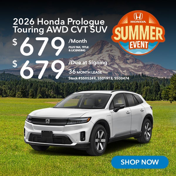 2026 Honda Prologue Touring Lease from $679/mo, $679 due at 
