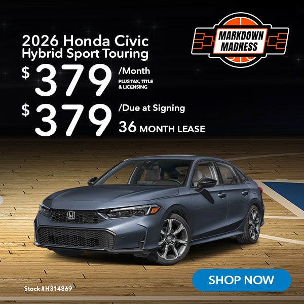 2026 Honda Civic Hybrid Sport Touring Lease for $379 per mon