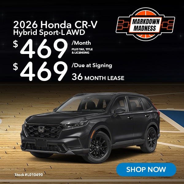 2026 Honda CR-V Hybrid Sport-L Lease for $469 per month for 