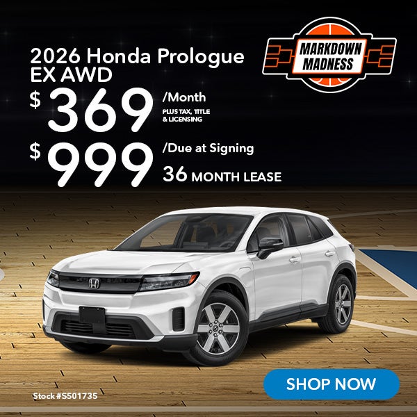 2026 Honda Prologue EX Lease for $369 per month for 36 month