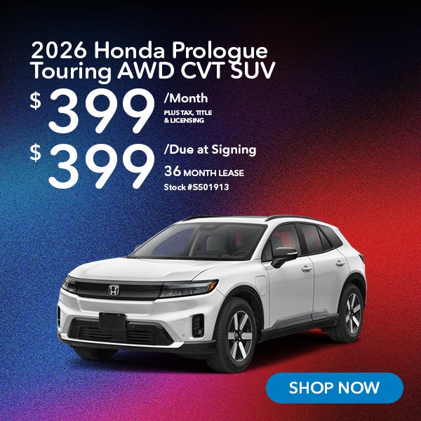 2026 Honda Prologue Touring Lease from $399/mo, $399 due at 